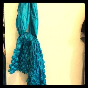 Turquoise blue scarf